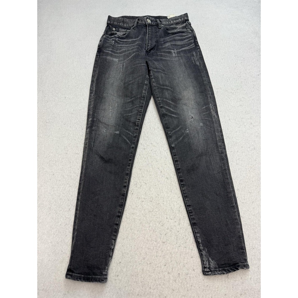MOUSSY Vintage Japan Jeans Womens 25 Gray Charcoal Skinny Mid Rise Distressed